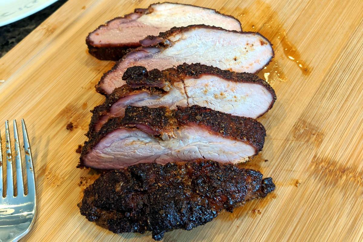 Smoked Pork Tenderloin Sliced